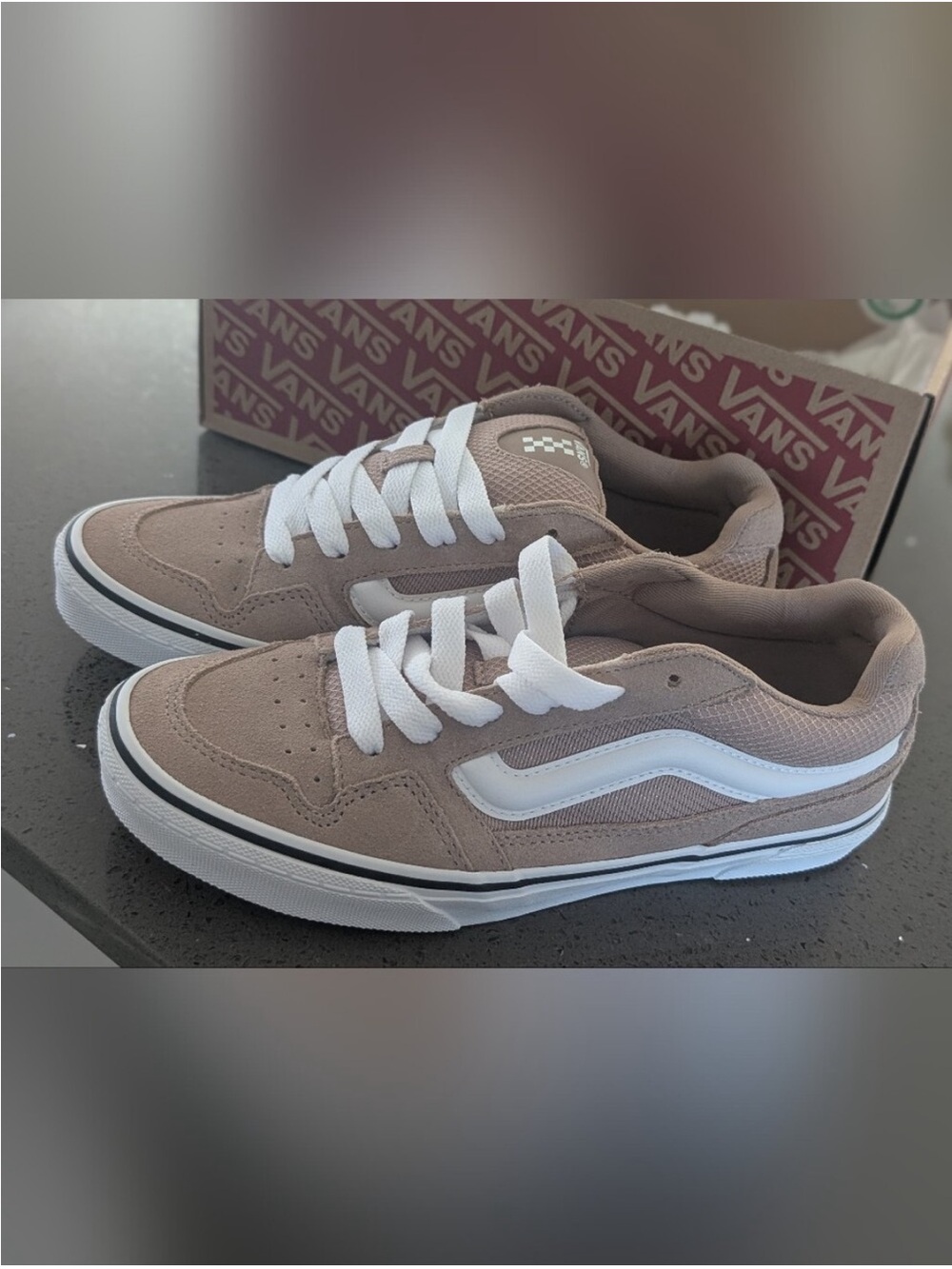 Vans Taupe suede Low-Top Sneakers